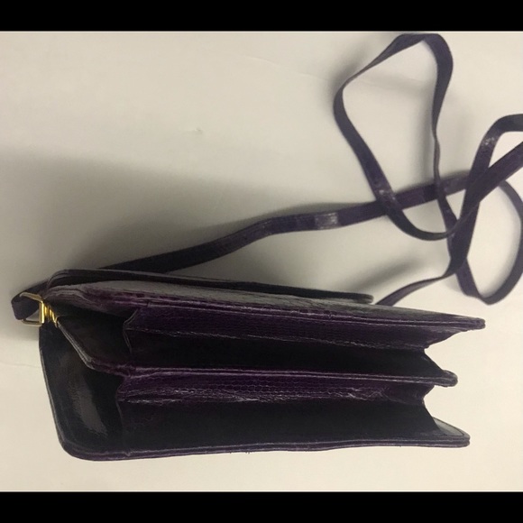 New Thai Purple Snakeskin Pocketbook Purse made in Thailand - Picture 7 of 16